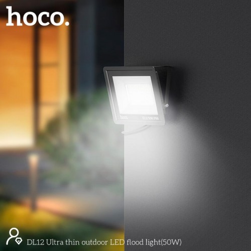 Лампа HOCO DL12 Ultra thin outdoor LED flood light |50W, IP66| black