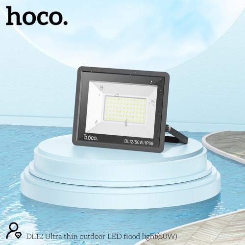 Лампа HOCO DL12 Ultra thin outdoor LED flood light |50W, IP66| black