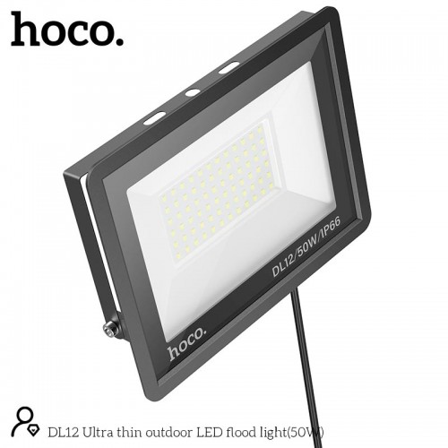 Лампа HOCO DL12 Ultra thin outdoor LED flood light |50W, IP66| black