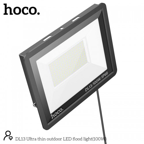 Лампа HOCO DL13 Ultra thin outdoor LED flood light |100W, IP66| black