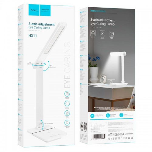 Лампа Hoco Foldable table lamp HX11 |5W, 3000-4500-6000k| white