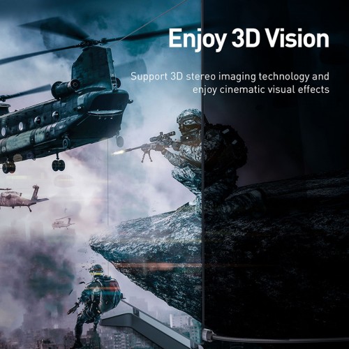 Кабель Baseus HDMI Enjoyment Series 4KHD Male To 4KHD Male |2m, 4K| (CAKSX-C0G) black