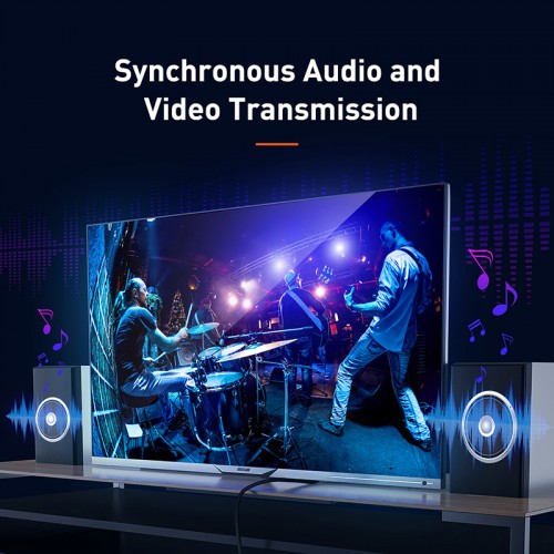 Кабель BASEUS 4KHDMI Male To 4KHDMI Male Cafule |2M, HDMI2.0| (CADKLF-F01) black