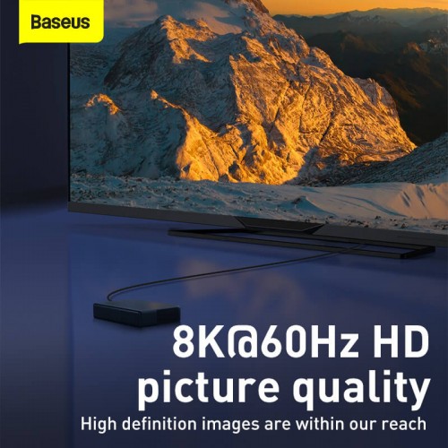 Кабель BASEUS High Definition Series HDMI 8K to HDMI 8K Adapter Cable |2m, 8K, HDMI2.1| (CAKGQ-K01) black