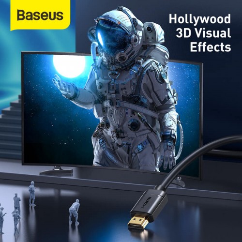 Кабель BASEUS high definition Series HDMI 4K To HDMI 4K Adapter Cable |3m, 4K, HDMI2.0| (CAKGQ-C01) black