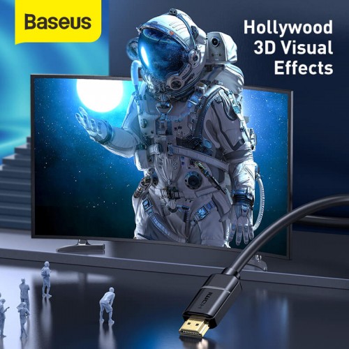 Кабель BASEUS high definition Series HDMI 4K To HDMI 4K Adapter Cable |8m, 4K, HDMI2.0| (CAKGQ-E01) black