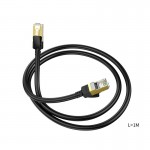 Кабель Hoco LAN RJ45 Level pure copper gigabit ethernet cable US02 |1m| black