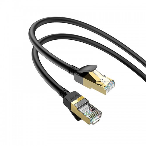 Кабель HOCO LAN RJ45 Level pure copper gigabit ethernet cable US02 |1m| black