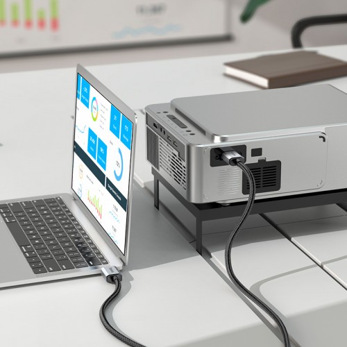 Кабель HOCO HDTV 2.0 Male to Male 4K HD data cable US03 (L=2M) black