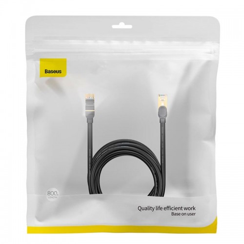 Кабель Baseus high Speed Seven types of RJ45 10Gigabit network cable (round cable) |8m| black