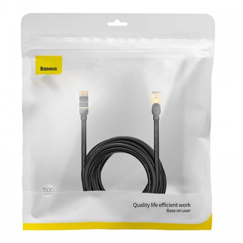 Кабель Baseus high Speed Seven types of RJ45 10Gigabit network cable (round cable) |15m| black