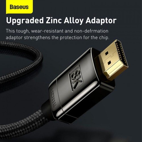 Кабель Baseus High Definition Series HDMI 8K to HDMI 8K Adapter Cable (Zinc alloy) |1m| black