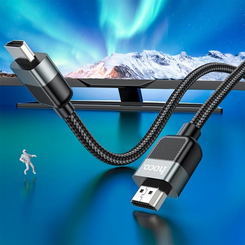 Кабель HOCO Cutting-edge HDTV 2.0 male-to-male 4K HD data cable US09 (L=2M) black