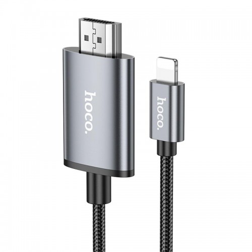 Кабель Hoco HD on-screen cable iP to HDTV UA27 |1080p, 2m| metal-grey