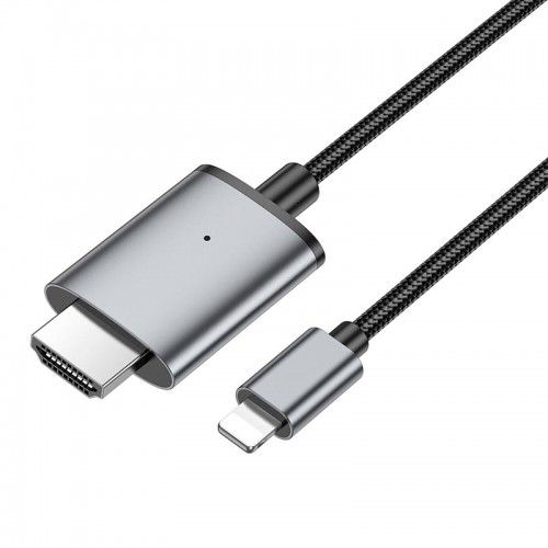 Кабель Hoco HD on-screen cable iP to HDTV UA27 |1080p, 2m| metal-grey