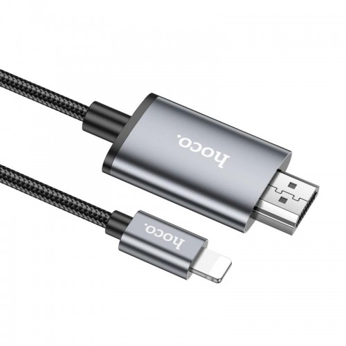 Кабель Hoco HD on-screen cable iP to HDTV UA27 |1080p, 2m| metal-grey