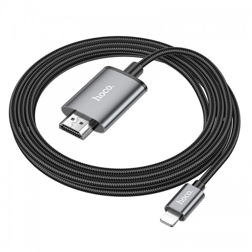 Кабель Hoco HD on-screen cable iP to HDTV UA27 |1080p, 2m| metal-grey