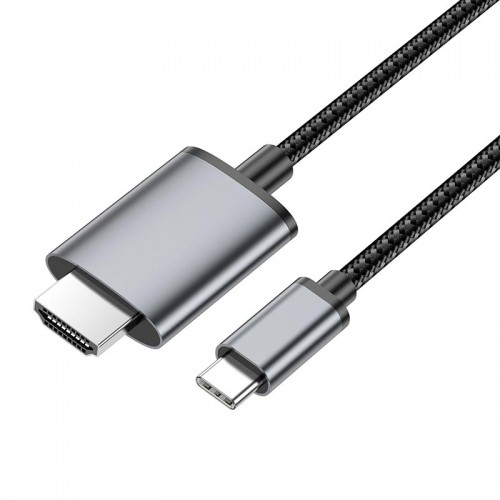 Кабель Hoco HD on-screen cable Type-C to HDTV UA27 |4K, 2m| metal-grey
