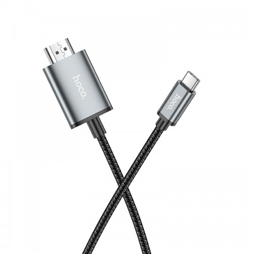 Кабель Hoco HD on-screen cable Type-C to HDTV UA27 |4K, 2m| metal-grey