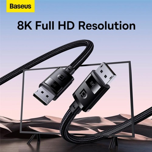 Кабель Baseus High Definition Series DP 8K to DP 8K Adapter Cable |1.5m, 240Hz| black