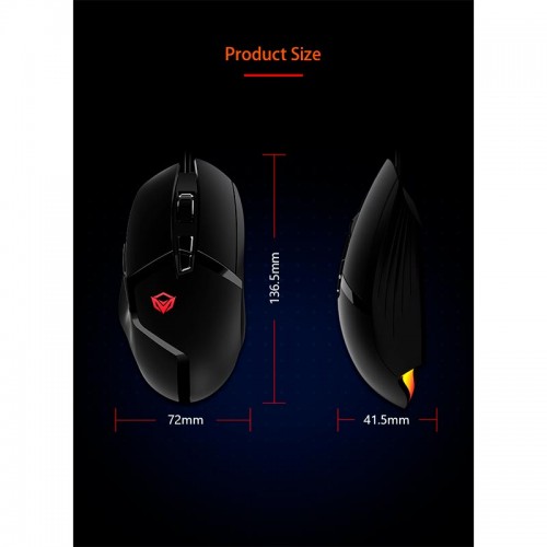 Миша MEETION Backlit Gaming Mouse RGB MT-G3325 black