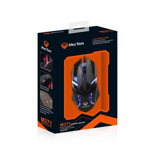 Миша MEETION Backlit Gaming Mouse RGB MT-M371 black