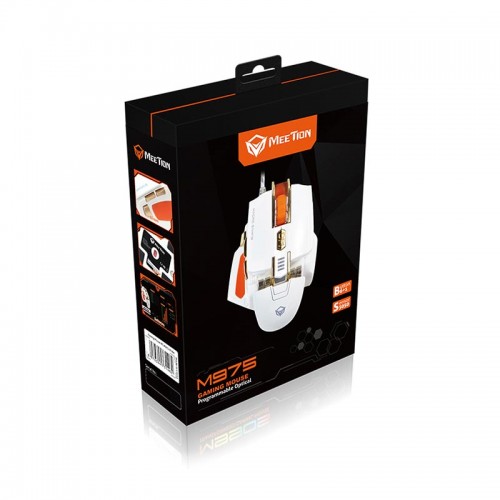 Миша MEETION Backlit Gaming mechanical Mouse RGB MT-M975 white