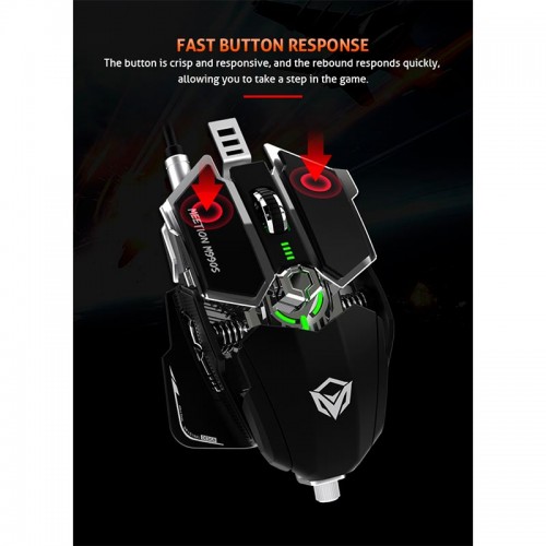 Миша MEETION Backlit Gaming mechanical Mouse RGB MT-M990S white