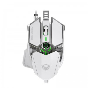 Миша MEETION Backlit Gaming mechanical Mouse RGB MT-M990S white