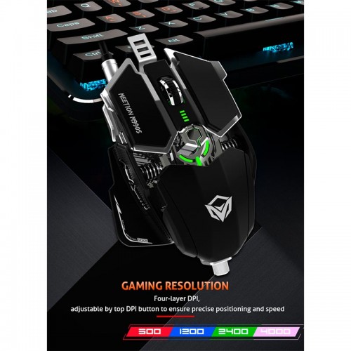 Миша MEETION Backlit Gaming mechanical Mouse RGB MT-M990S white