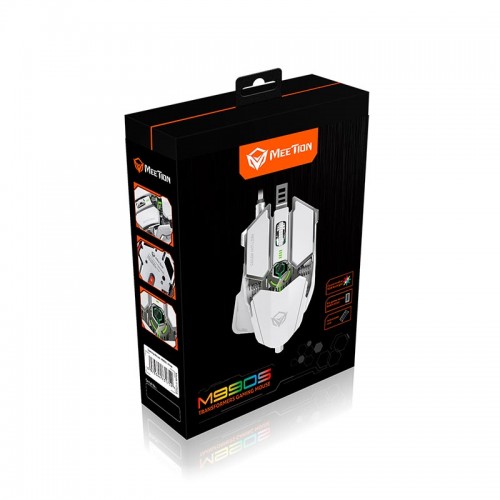 Миша MEETION Backlit Gaming mechanical Mouse RGB MT-M990S white
