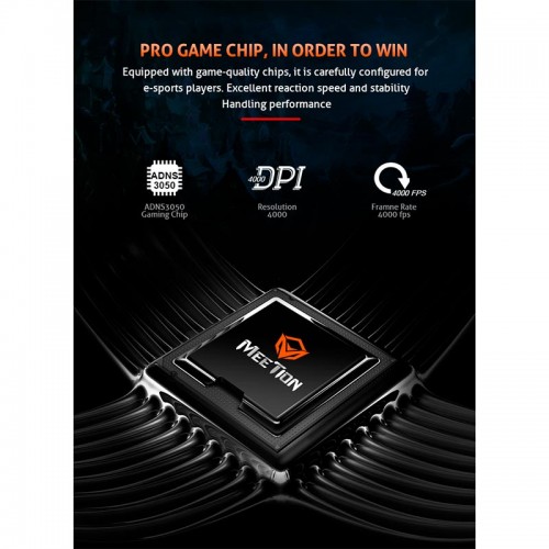 Миша MEETION Backlit Gaming mechanical Mouse RGB MT-M990S white