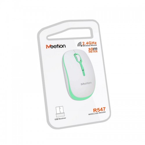 Миша MeeTion Wireless Mouse 2.4 G MT-R547 white-blue