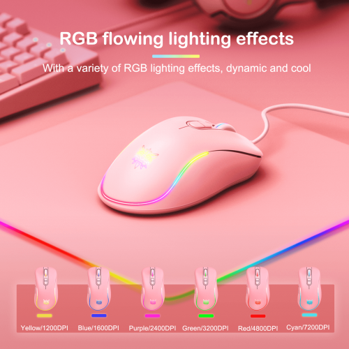 Миша ONIKUMA Gaming CW907 RGB pink