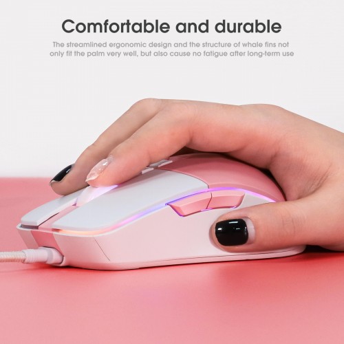Миша ONIKUMA Gaming CW916 white-pink