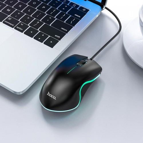 Миша HOCO Enjoy gaming luminous wired mouse GM19 black