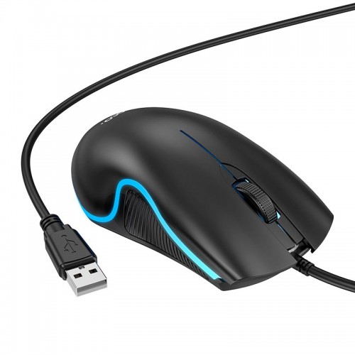 Миша HOCO Enjoy gaming luminous wired mouse GM19 black
