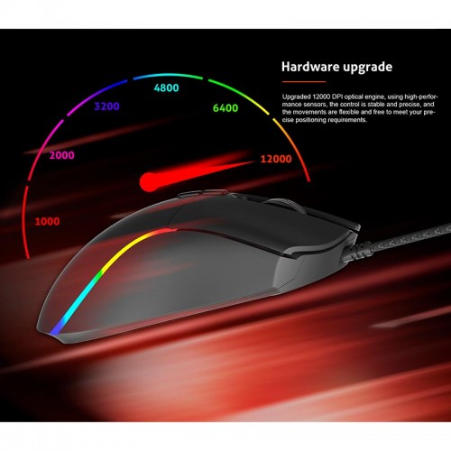 Миша MEETION RGB Backlit Gaming Mouse RGB GM19_2023 |12000dpi| black