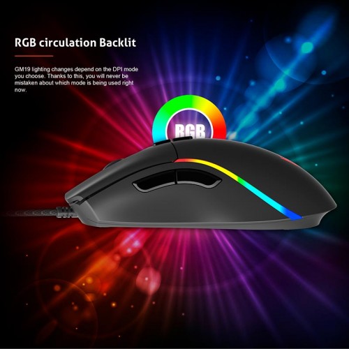 Миша MEETION RGB Backlit Gaming Mouse RGB GM19_2023 |12000dpi| black