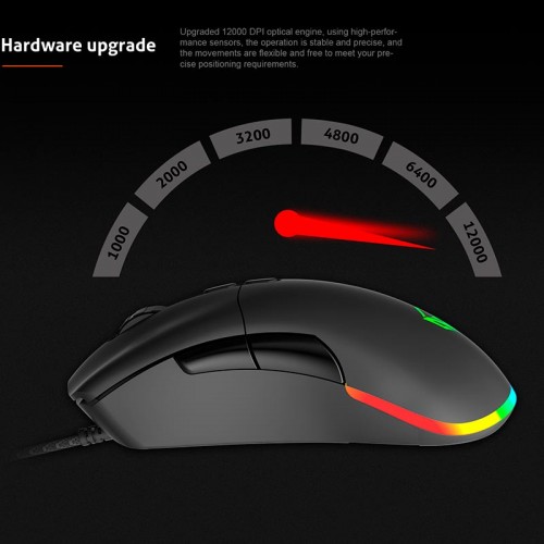 Миша MEETION RGB Backlit Gaming Mouse RGB GM20_2023 |12000dpi| black