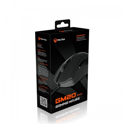 Миша MEETION RGB Backlit Gaming Mouse RGB GM20_2023 |12000dpi| black