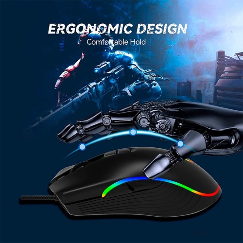 Миша Aikun Optical Gaming Mouse Backlight GX66 |7200DPI| black
