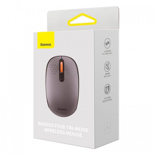 Миша Baseus F01B Tri-Mode Wireless Mouse |2.4G/BT5.0+BT3.0, 800-1200-1600dpi| pink