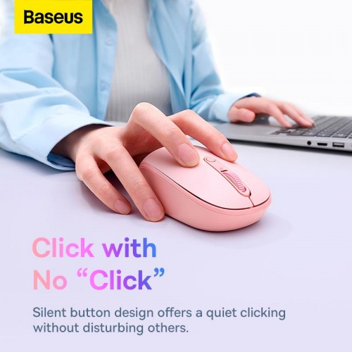 Миша Baseus F01B Tri-Mode Wireless Mouse |2.4G/BT5.0+BT3.0, 800-1200-1600dpi| purple