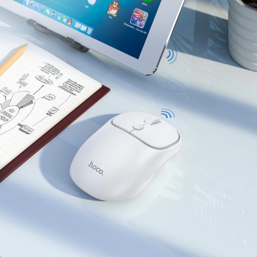 Миша Hoco Royal dual-mode business wireless mouse GM25 |BT5.2/2.4G, 800/1200/1600 DPI| black