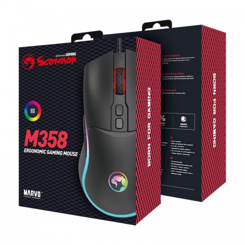Миша MARVO Wired Programmable Gaming Mouse M358 |7200dpi| black