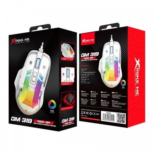 Мышь игровая XTRIKE ME programmable GM-319 wired mouse |1200-7200 6 step dpi|