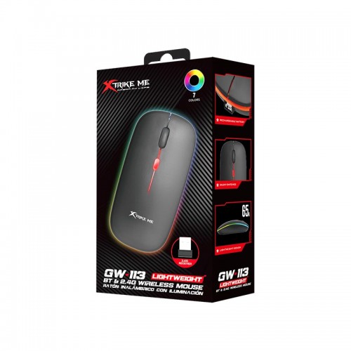Миша ігрова XTRIKE ME GW-113 wireless mouse |2.4G/BT, 800/1200/1600dpi| black