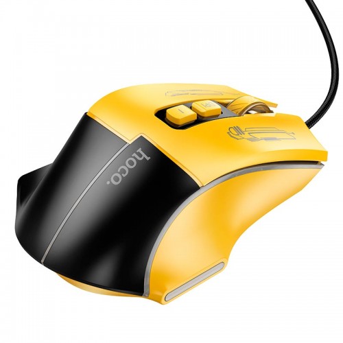 Миша HOCO Overlord luminous gaming wired mouse GM31 |1200-1800-2400-3600dpi| black-yellow
