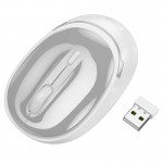 Мышь HOCO Nuevo двухрежимная беспроводная бизнес-мышь GM34 |BT/2.4G, 800/1200/1600dpi| бело-серая